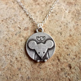 Tiny Mouse Necklace Animal Keepsake for Teens