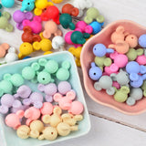 Cartoon Mouse Silicone Teething Beads Necklace Toy