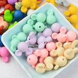 Cartoon Mouse Silicone Teething Beads Necklace Toy