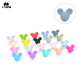 Cartoon Mouse Silicone Teething Beads Necklace Toy