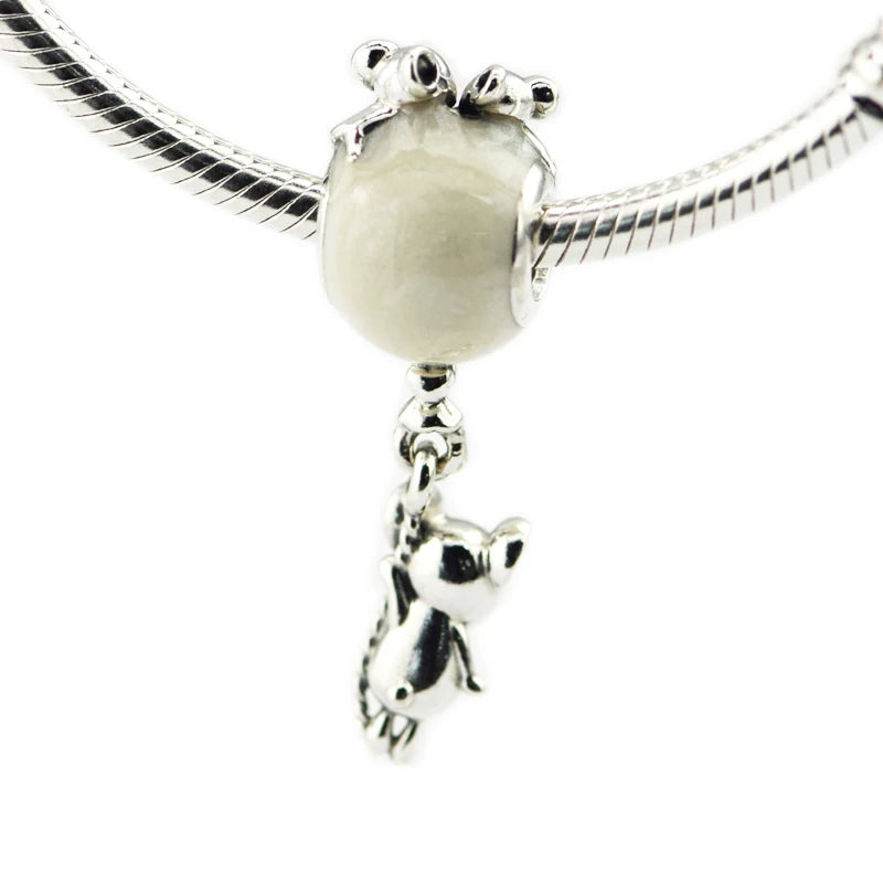Mouse & Balloon Charm for 925 Silver Bracelets