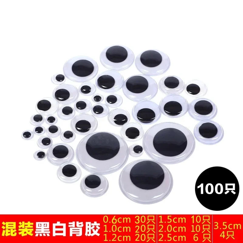 Movable Eye Animal Eyes Adhesive DIY Stickers Manual 3D Eye Material Accessorie
