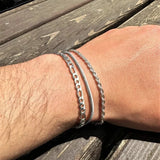 Mprainbow Men's 1.7mm Square Snake Chain Bracelets