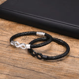 Mprainbow Men's Infinity Charm Bracelets, Love Promise Gift