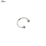 16G Titanium Steel Horseshoe Ring Zircon Earrings Nose Ring