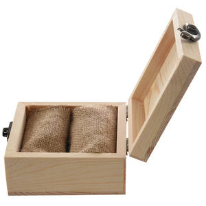 Rustic Wedding Ring Box Wooden Ring Bearer Box Vintage Travel Decoration