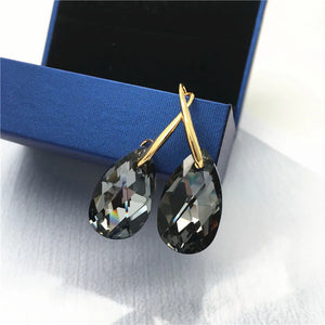 Angel Teardrop Hook Earrings Crystals From Austria Bijoux Jewelry For Women