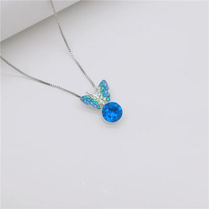 Butterfly Rhinestones Pendant Necklace Girl's Gift For Women Wedding Party Jewel