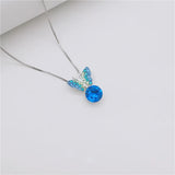 Butterfly Rhinestones Pendant Necklace Girl's Gift For Women Wedding Party Jewel