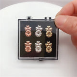 Heart Crown Clover Earring Lift Backs Hypoallergenic