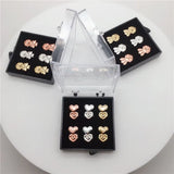 Heart Crown Clover Earring Lift Backs Hypoallergenic