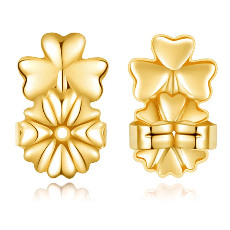 Heart Crown Clover Earring Lift Backs Hypoallergenic