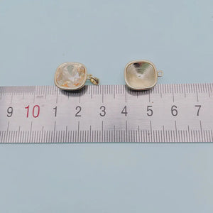 12mm Evil Eye Crystal Pendant Settings for DIY Earrings