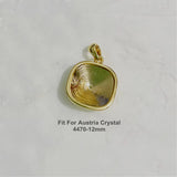 12mm Evil Eye Crystal Pendant Settings for DIY Earrings