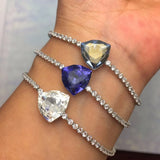 Rhinestone Chains Bracelet Triangle Stone Crystal Women Party