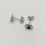Rivoli Stud Earrings 925 Copper Settings 8-14mm