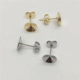 Rivoli Stud Earrings 925 Copper Settings 8-14mm