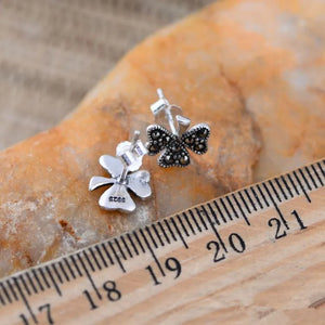 Thai Style 925 Silver Mark Clover Earrings