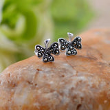 Thai Style 925 Silver Mark Clover Earrings