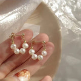Temperament Pearl Earrings, 925 Silver Needle, Personality Wedding