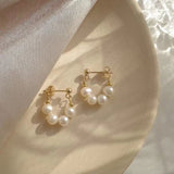 Temperament Pearl Earrings, 925 Silver Needle, Personality Wedding