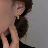 Temperament Pearl Earrings, 925 Silver Needle, Personality Wedding