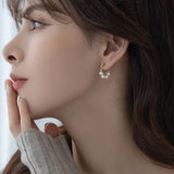Temperament Pearl Earrings, 925 Silver Needle, Personality Wedding