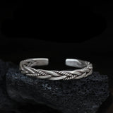Mtel Twisted Woven Bracelet for Man Neutral Retro Thai Unique Couple Opening Bra