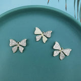 10PCS Pearl/Rhinestone Butterfly Charms Alloy Insect Pendants