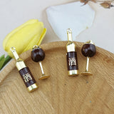 10Pcs Red Wine Glass Charms for DIY Jewelry Making