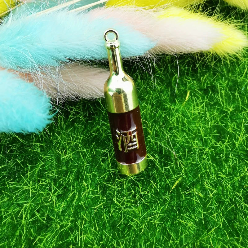 10Pcs Red Wine Glass Charms for DIY Jewelry Making