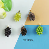 10pcs 3D Grapes Charms Jewelry Making Bunch Of Grapes Pendants DIY
