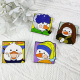 10pcs Funny Duck Acrylic Charms for DIY Jewelry Keychains
