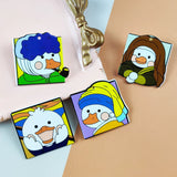 10pcs Funny Duck Acrylic Charms for DIY Jewelry Keychains
