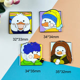 10pcs Funny Duck Acrylic Charms for DIY Jewelry Keychains