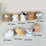 10pcs Dog Resin Charms Pendant for Jewelry Making DIY Earring Keychain