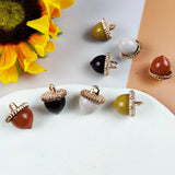 10pcs Enamel Nuts Metal Charms Earring Pendant DIY Keychain Bracelet Alloy