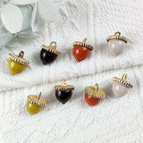 10pcs Enamel Nuts Metal Charms Earring Pendant DIY Keychain Bracelet Alloy