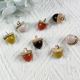 10pcs Enamel Nuts Metal Charms Earring Pendant DIY Keychain Bracelet Alloy