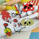 10pcs Acrylic Heart Growth Rose Hand Charms for DIY Jewelry Making Craft