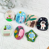 10pcs Cute 3D Animals Acrylic Charms for Keychains DIY Cat Alpaca Pendants