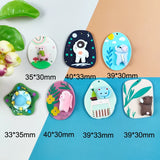 10pcs Cute 3D Animals Acrylic Charms for Keychains DIY Cat Alpaca Pendants