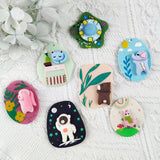 10pcs Cute 3D Animals Acrylic Charms for Keychains DIY Cat Alpaca Pendants
