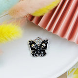 10pcs Butterfly Skeleton Charms Enamel Halloween Pendant Earrings Jewelry DIY