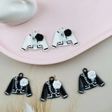 10pcs Pearl Necklace Enamel Charms Alloy Pendant for Keychain Earrings DIY