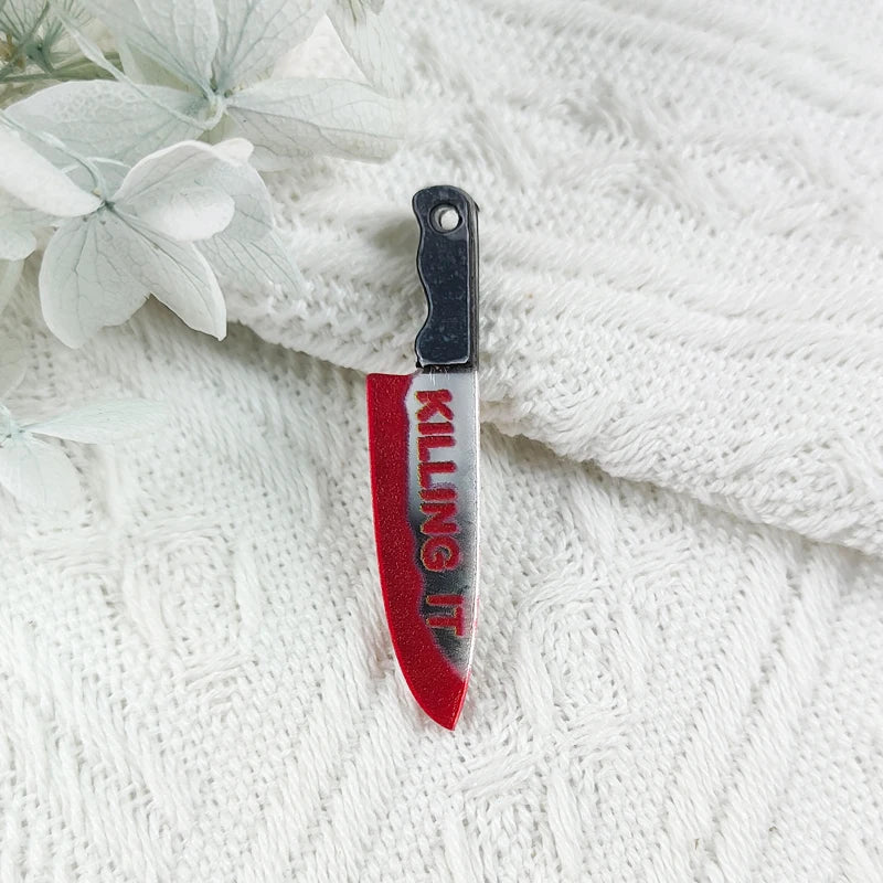 10pcs Blood Acrylic Charms for Earrings DIY Pendant