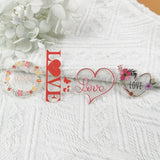 10pcs Couple Love Acrylic Charms Heart Pendants DIY Jewelry Making