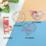 10pcs Couple Love Acrylic Charms Heart Pendants DIY Jewelry Making