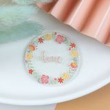 10pcs Couple Love Acrylic Charms Heart Pendants DIY Jewelry Making