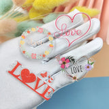 10pcs Couple Love Acrylic Charms Heart Pendants DIY Jewelry Making